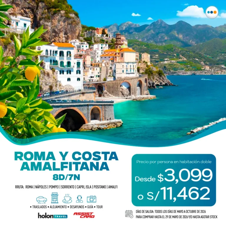 Paquetes a ROMA Y COSTA AMALFITANA