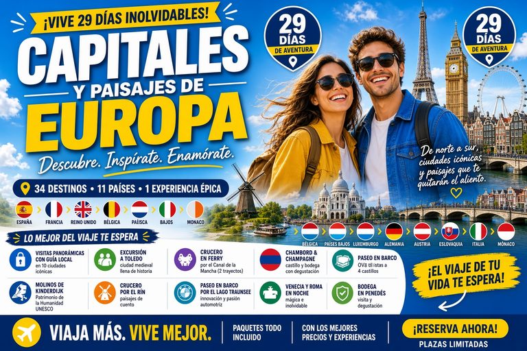 Capitales y Paisajes de Europa en 29 dias