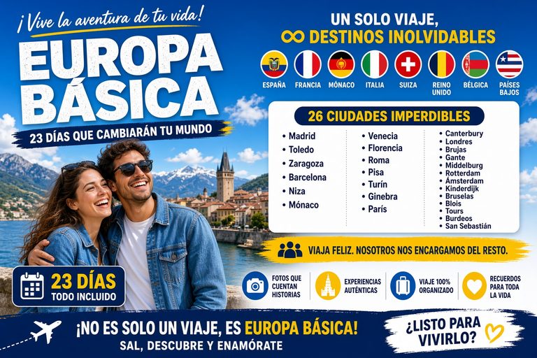 Paquete Europa Básica en 22 días