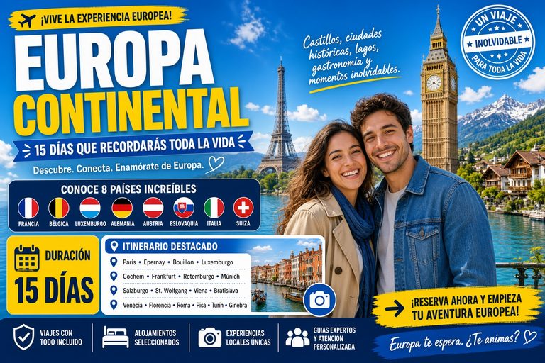 Paquete Europa Continental en 15 dias