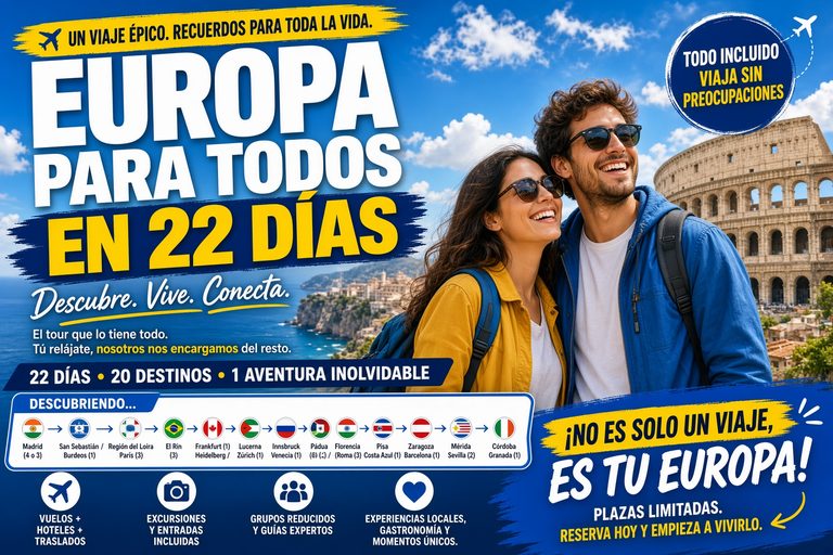 Europa para todos en 22 dias