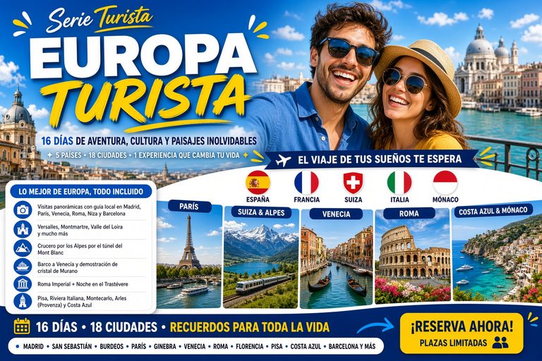 Paquete Europa turista en 16dias