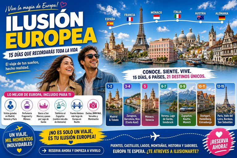 Paquete Ilusion Europea en 15 dias