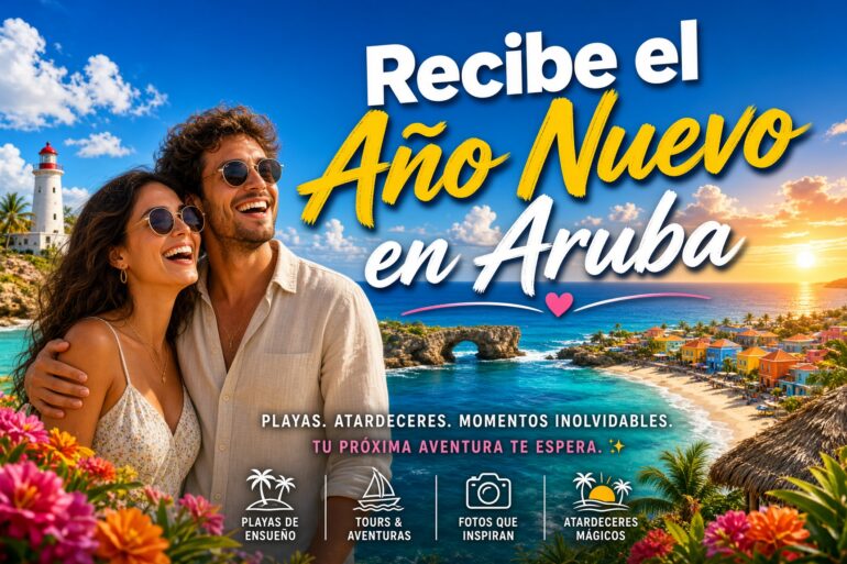 recibe año nuevo en aruba