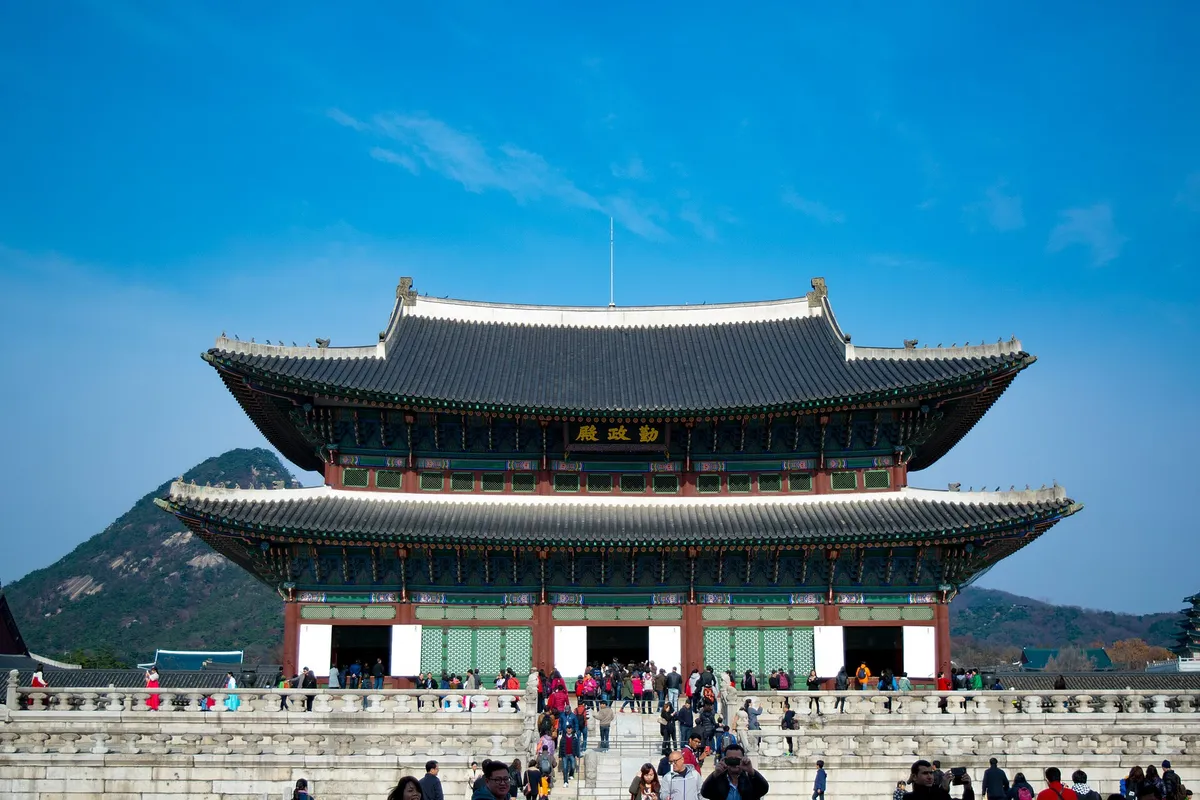 Palacio Gyeongbokgung en Seúl, Corea del Sur