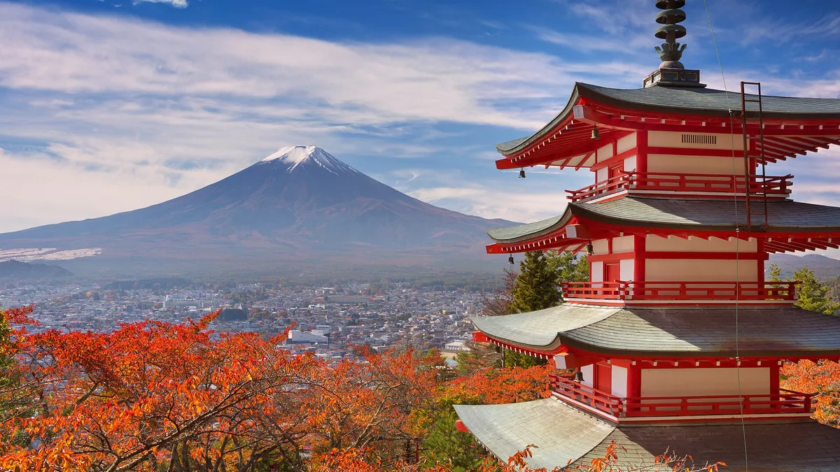 Pagoda Chureito y monte Fuji, Japón